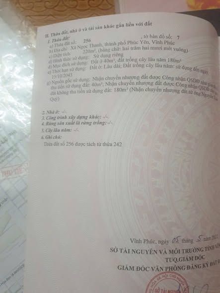 Đất nền Ngọc Thanh - Phúc Yên 220m² giá 1 tỷ - Nở hậu đẹp, phong thủy tốt!