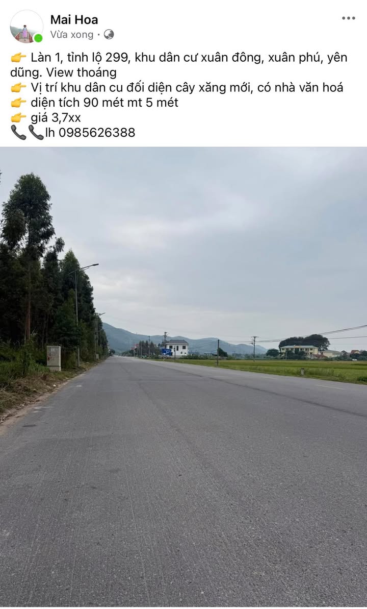 Đất nền Yên Dũng 90m² giá 3.7 tỷ - Vị trí đẹp, hạ tầng hoàn thiện