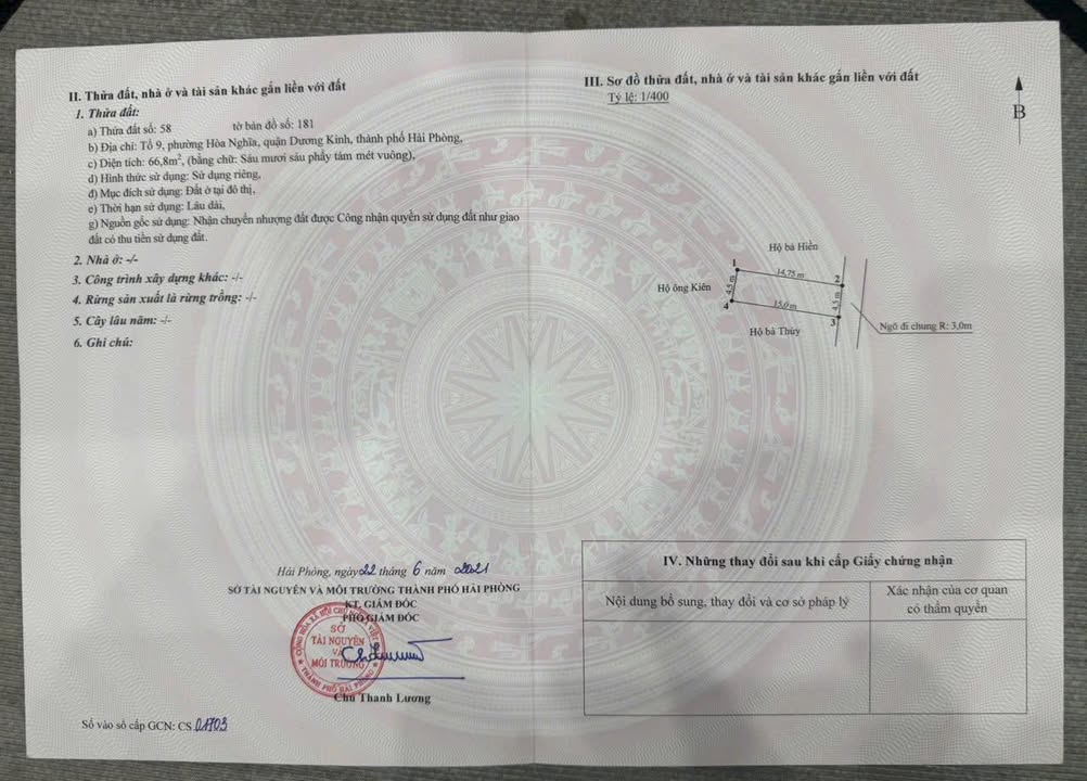 Đất nền Hòa Nghĩa, Dương Kinh 66m² giá 1.05 tỷ - Cơ hội đầu tư tuyệt vời!