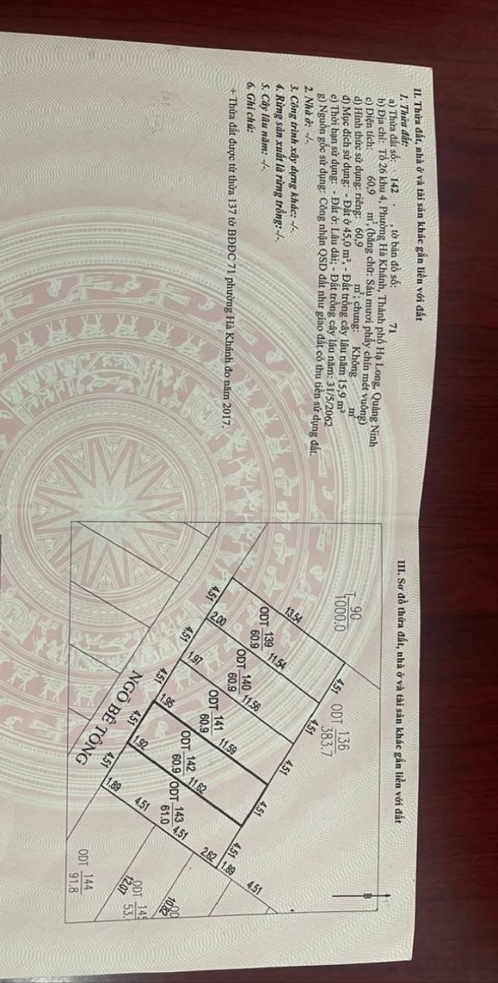 Đất nền Hạ Long 60.9m² giá 900 triệu - Đường ô tô đỗ cửa, sổ đỏ chính chủ!