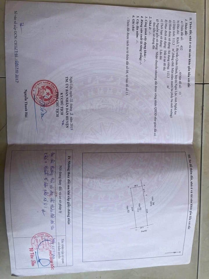 Đất nền đẹp tại thị trấn Quán Hành, Nghi Lộc 113m² - Đầu tư sinh lời ngay!