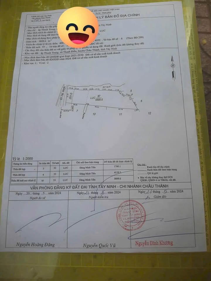 Đất nền Châu Thành Tây Ninh 6000m² giá 6 tỷ - Tiềm năng kinh doanh lớn!