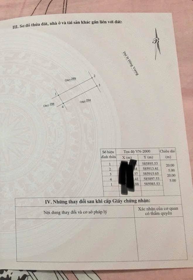 Đất mặt tiền Hùng Vương Tuy Hòa 100m² giá 6.2 tỷ - Cơ hội đầu tư sinh lời!