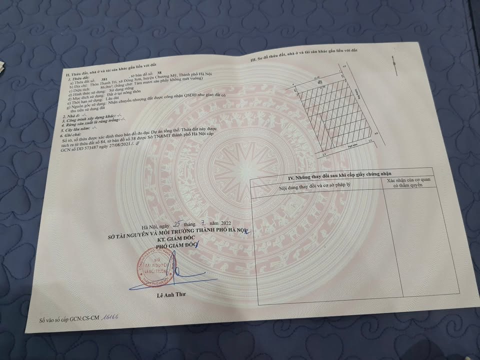 Đất thổ cư 700m² mặt tiền 32m tại Chương Mỹ - Giá 26 tỷ, chính chủ!