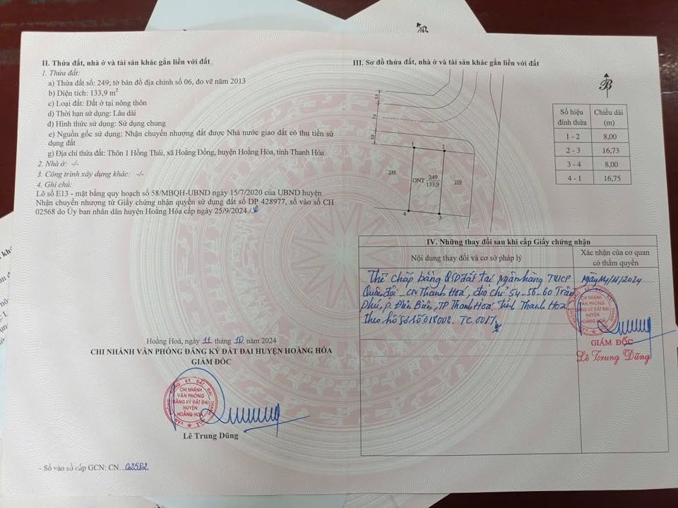 Đất nền Hoằng Đồng - Hoằng Hóa 133,9m² giá thương lượng - Vị trí đắc địa gần nhà máy nước sạch!