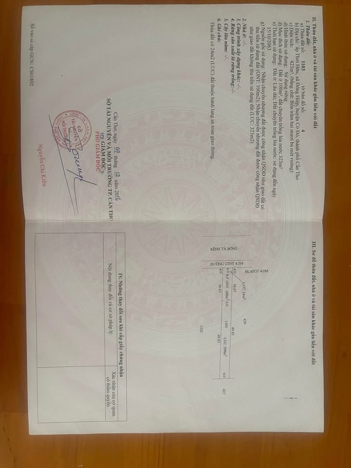 Đất Đông Hiệp, Cờ Đỏ 855m² giá 2.1 tỷ - Đầu tư sinh lời hấp dẫn!