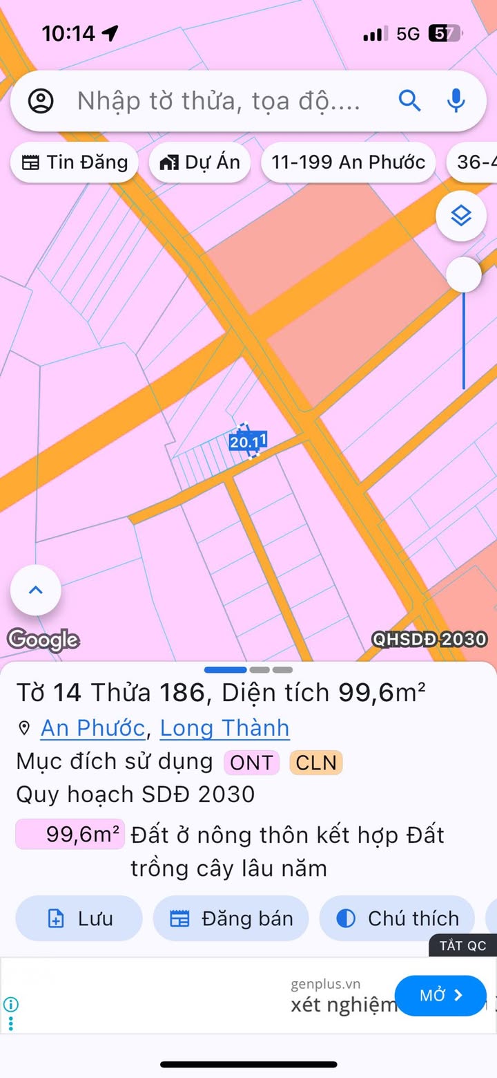 Đất thổ cư 91m² tại An Phước, Long Thành - Giá chỉ 1.2 tỷ, sổ đỏ chính chủ!