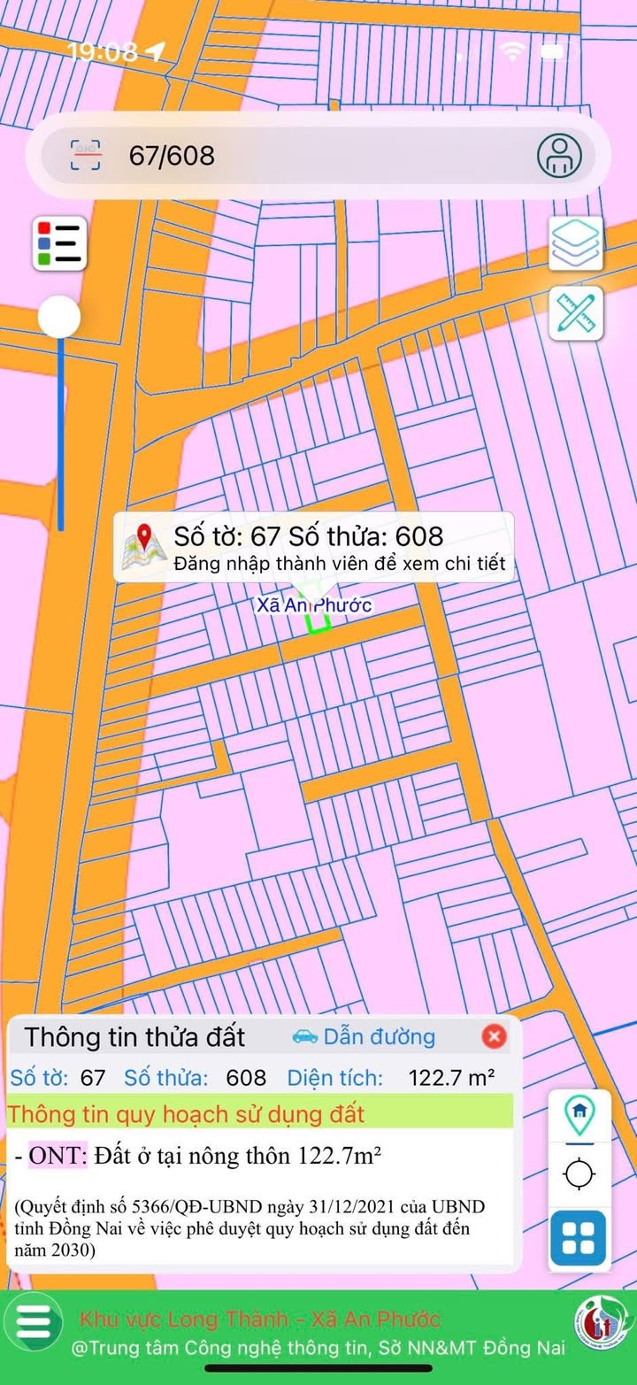 Đất thổ cư ấp 3 Xã An Phước 122.87m² giá 3 tỷ - Cơ hội vàng cho đầu tư!