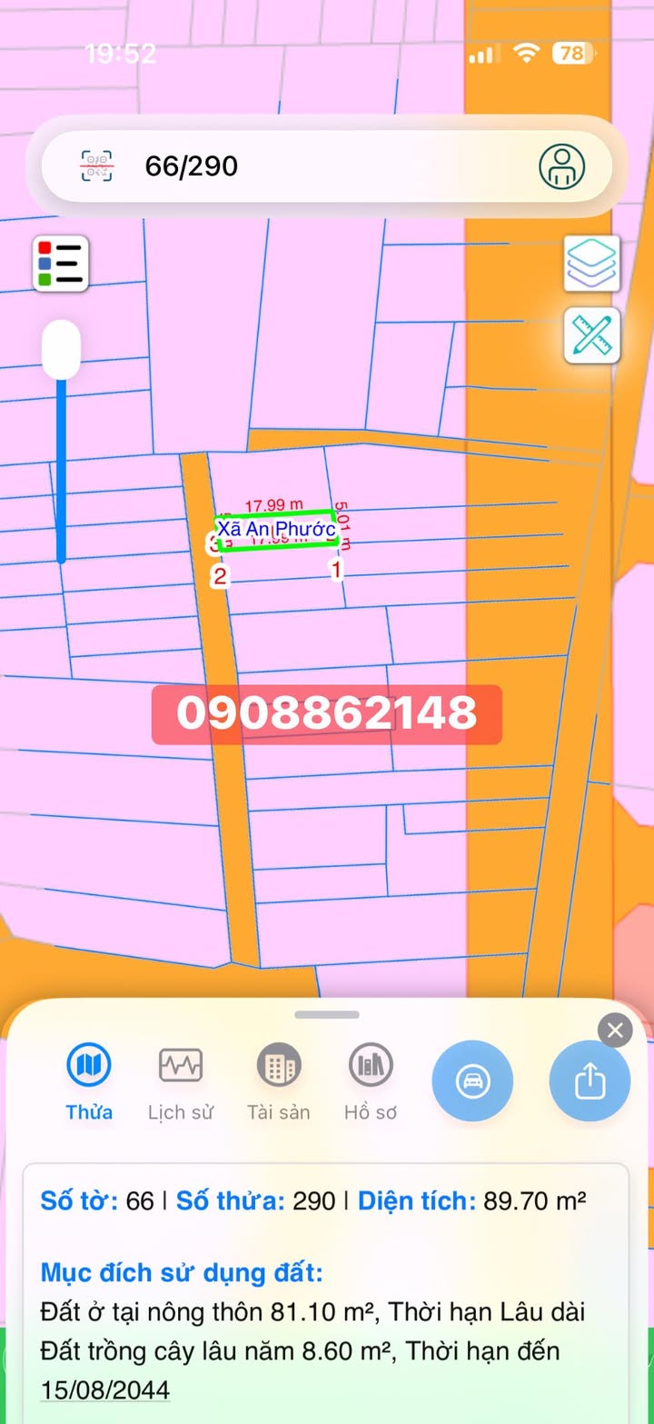 Đất nền ấp 3 An Phước 89.7m² giá 2 tỷ - Sổ đỏ chính chủ, nhanh tay sở hữu!