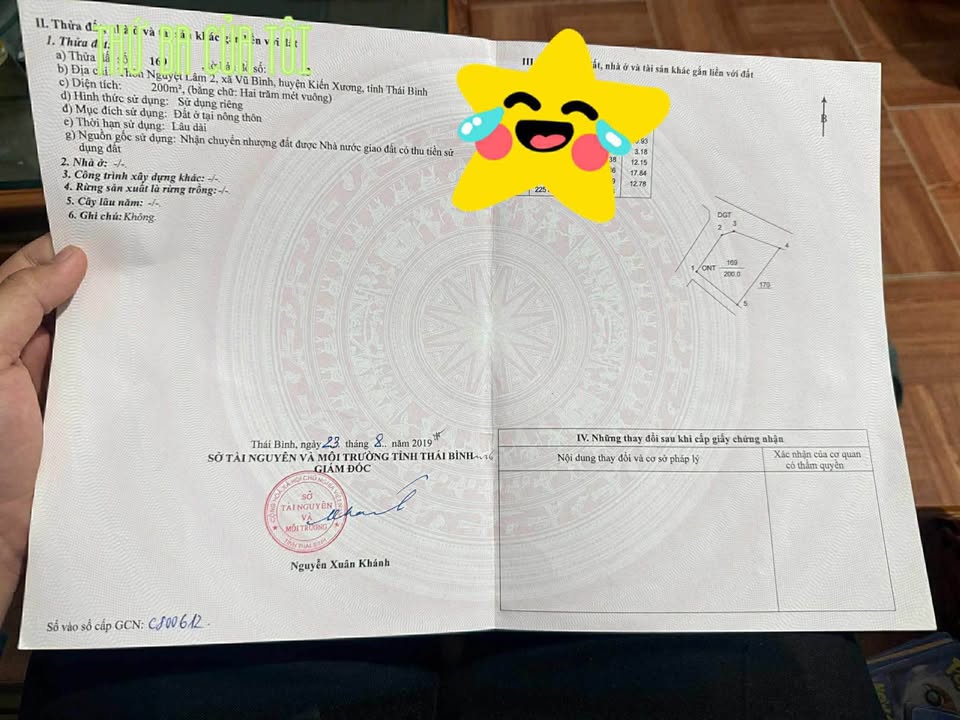 Đất thổ cư lô góc Vũ Bình - Kiến Xương 200m² - Cơ hội đầu tư hấp dẫn!