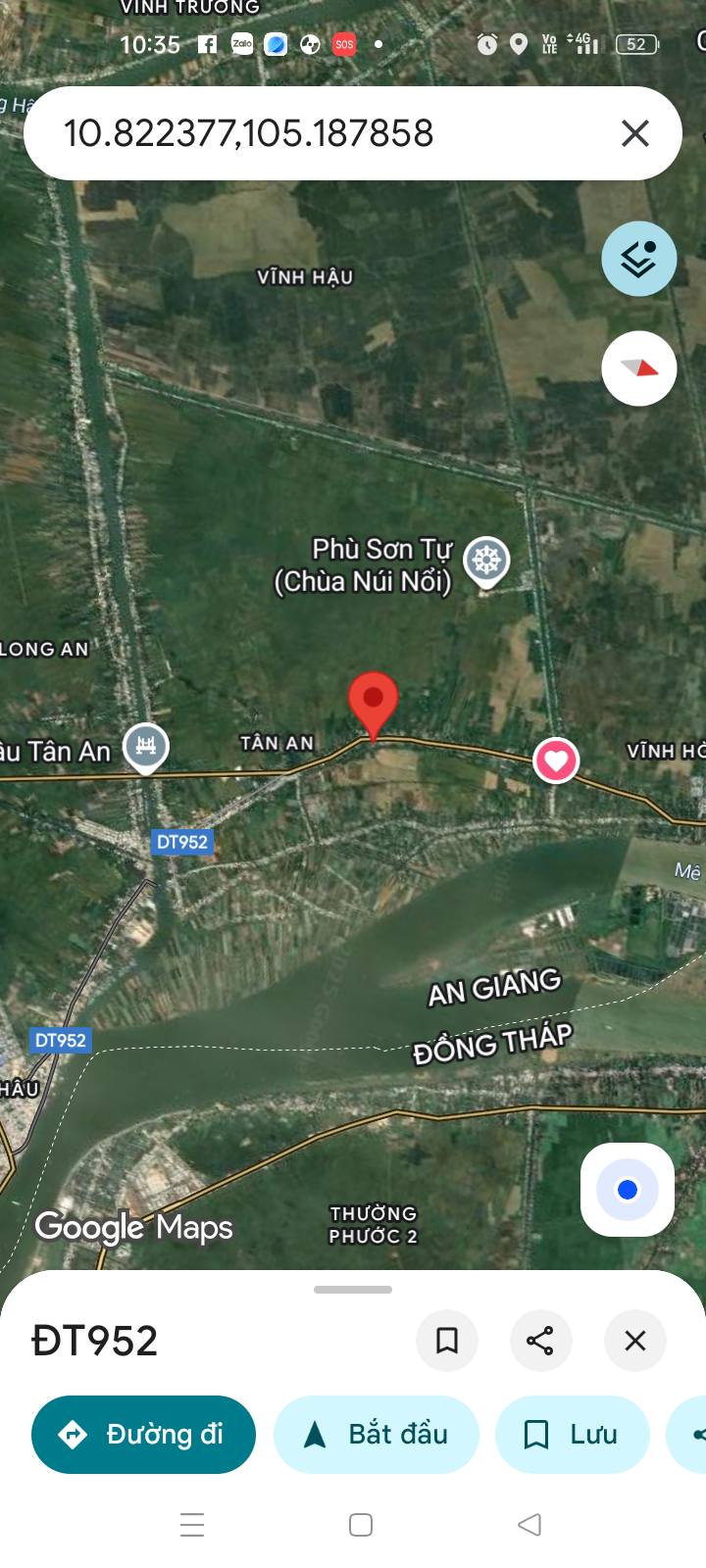 Đất nền mặt tiền QL80b, xã Tân An, An Giang 210m² - Đầu tư sinh lời ngay!