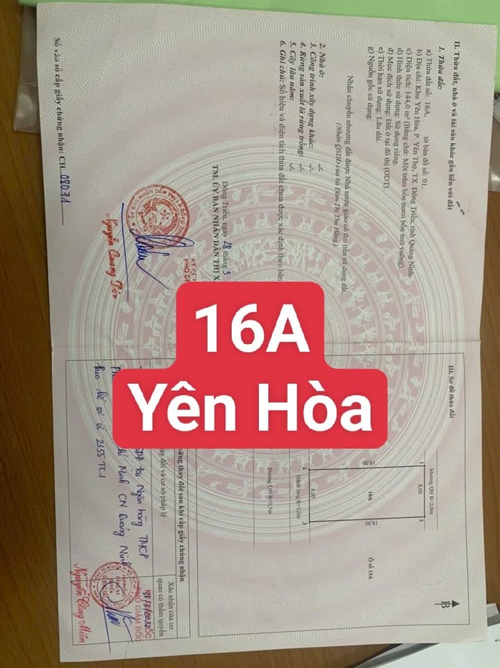 Đất nền Yên Thọ, Đông Triều 144m² giá chỉ 12xx triệu - Cần bán gấp!