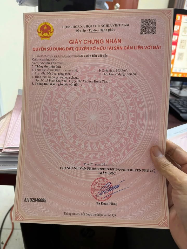 Đất nền Phan Sào Nam 103.3m² giá 1.8 tỷ - Cơ hội đầu tư hấp dẫn!