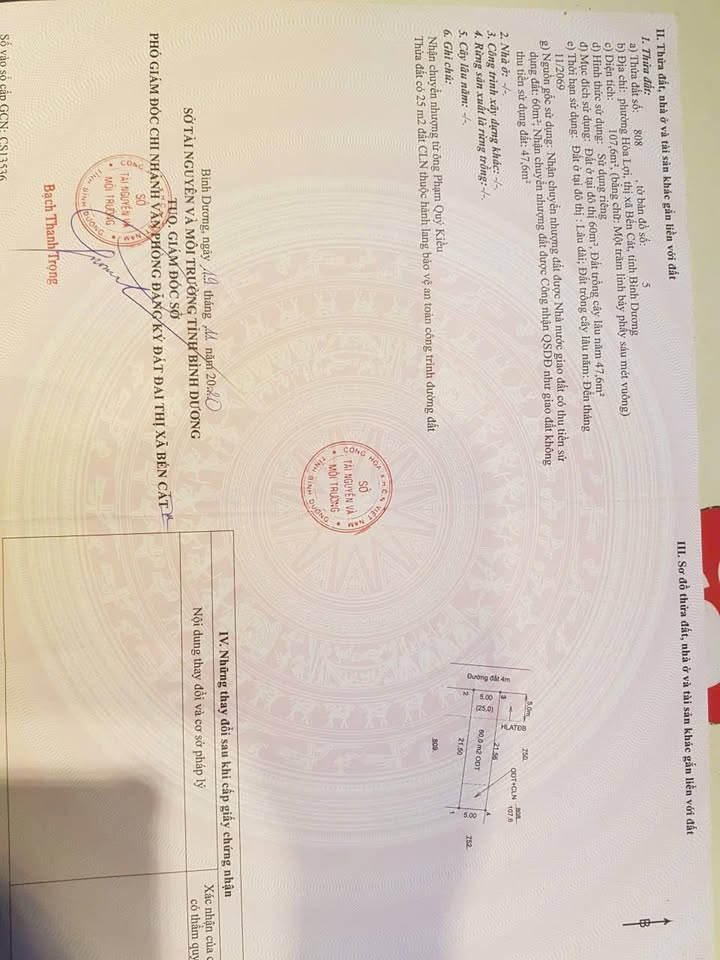 Đất thổ cư Hòa Lợi Bến Cát 107m² giá 1.39 tỷ - Cơ hội đầu tư tuyệt vời!