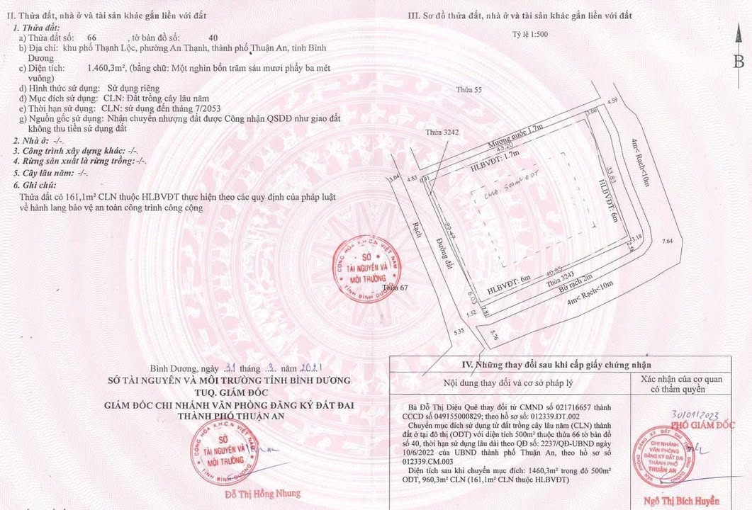 Đất nền An Thạnh, Thuận An 1460m² giá 15 tỷ - Tiềm năng phát triển lớn!