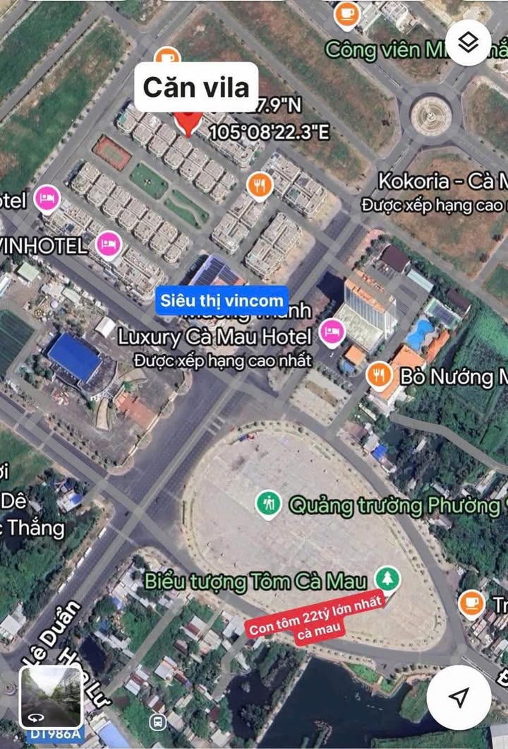Bán villa Vincom Cà Mau 150m² giá 7.5 tỷ - Tặng full nội thất và sơn mới!