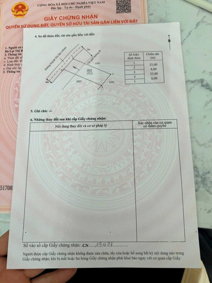 Đất thổ cư Long Thượng 184m² giá 2.5 tỷ - Mặt tiền nhựa, xây dựng tự do!