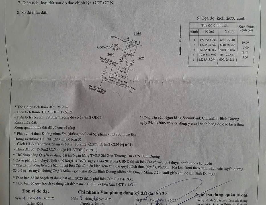 Đất nền Hòa Lợi, Bến Cát 100m² giá 1.7 tỷ - Cơ hội đầu tư hấp dẫn!