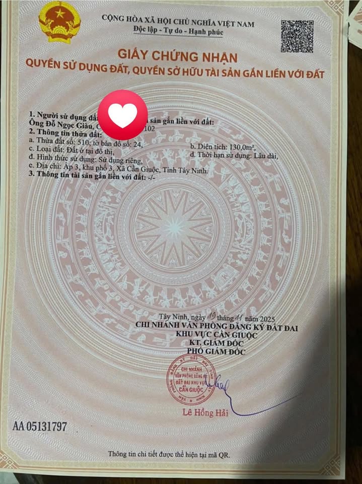 Đất nền 130m² lô nhì đường Trương Văn Bang - Giá 2 tỷ, cơ hội đầu tư tuyệt vời!