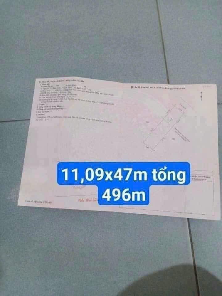 Bán đất nền Biệt thự Tân Quới Vĩnh Long 496m² giá 2.85 tỷ - Sổ hồng chính chủ sẵn sàng!