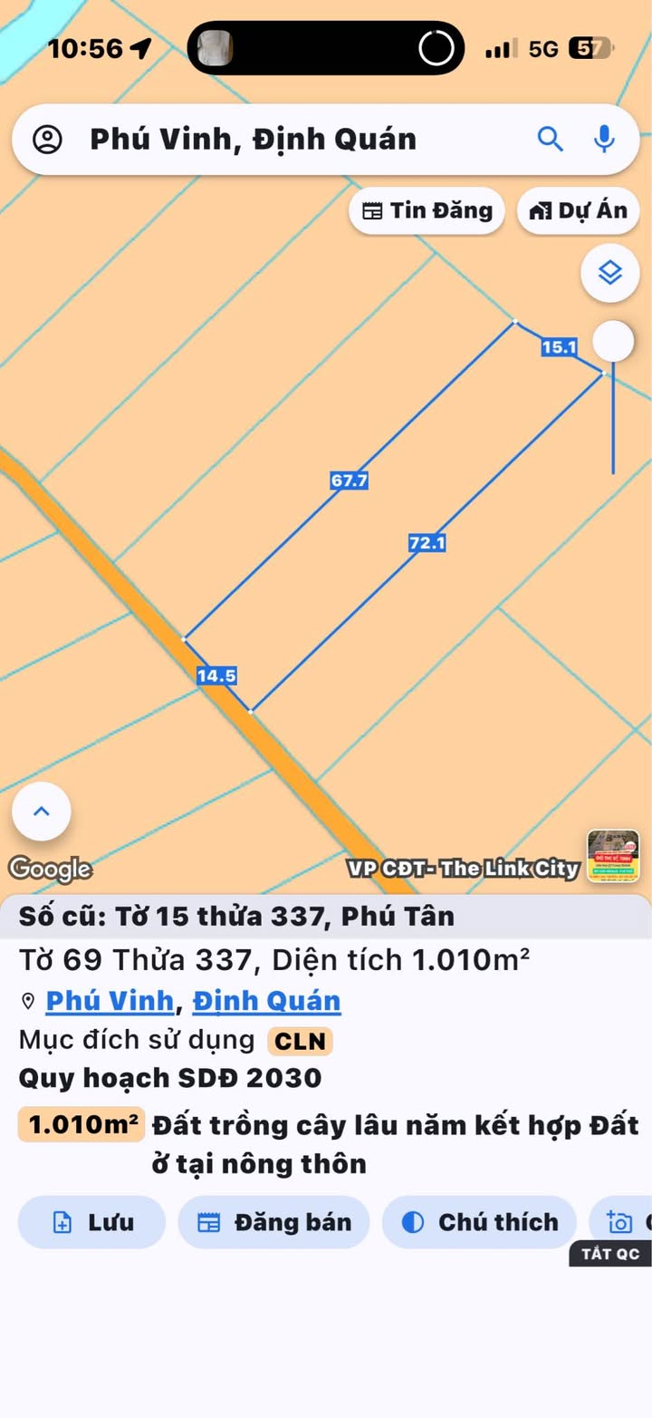 Đất nền 1000m² xã Phú Vinh, Định Quán - Giá chỉ 385 triệu, cơ hội đầu tư không thể bỏ lỡ!