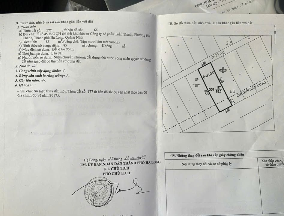 Đất nền dự án Tuấn Thành Hạ Long 85m² giá 2.55 tỷ - Cần tiền bán gấp!