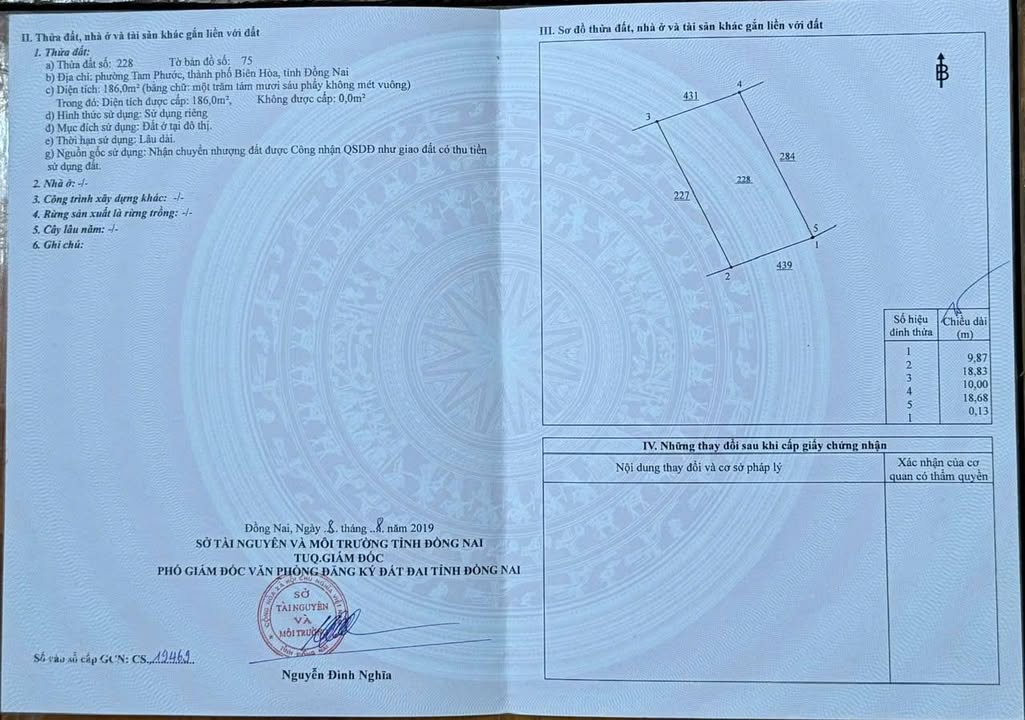 Đất thổ cư 190m² tại Tam Phước, Biên Hòa - Giá 2 tỷ, cơ hội đầu tư tuyệt vời!