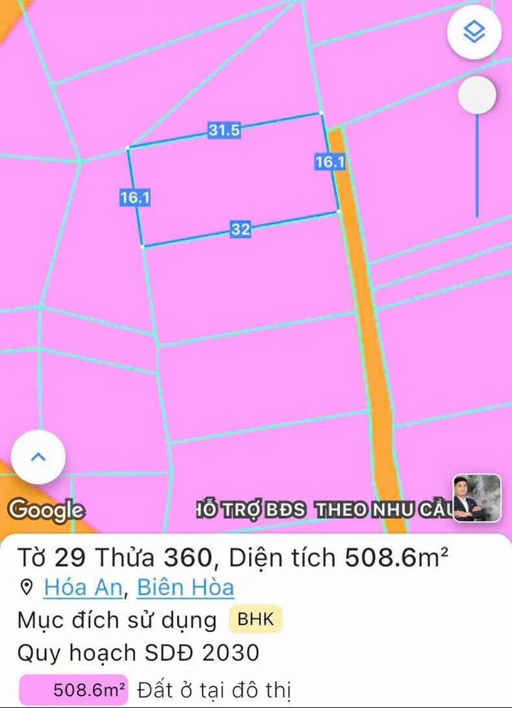 Đất 508m² Phường Hóa An Biên Hòa - Giá chỉ 1.85 tỷ, bớt lộc!