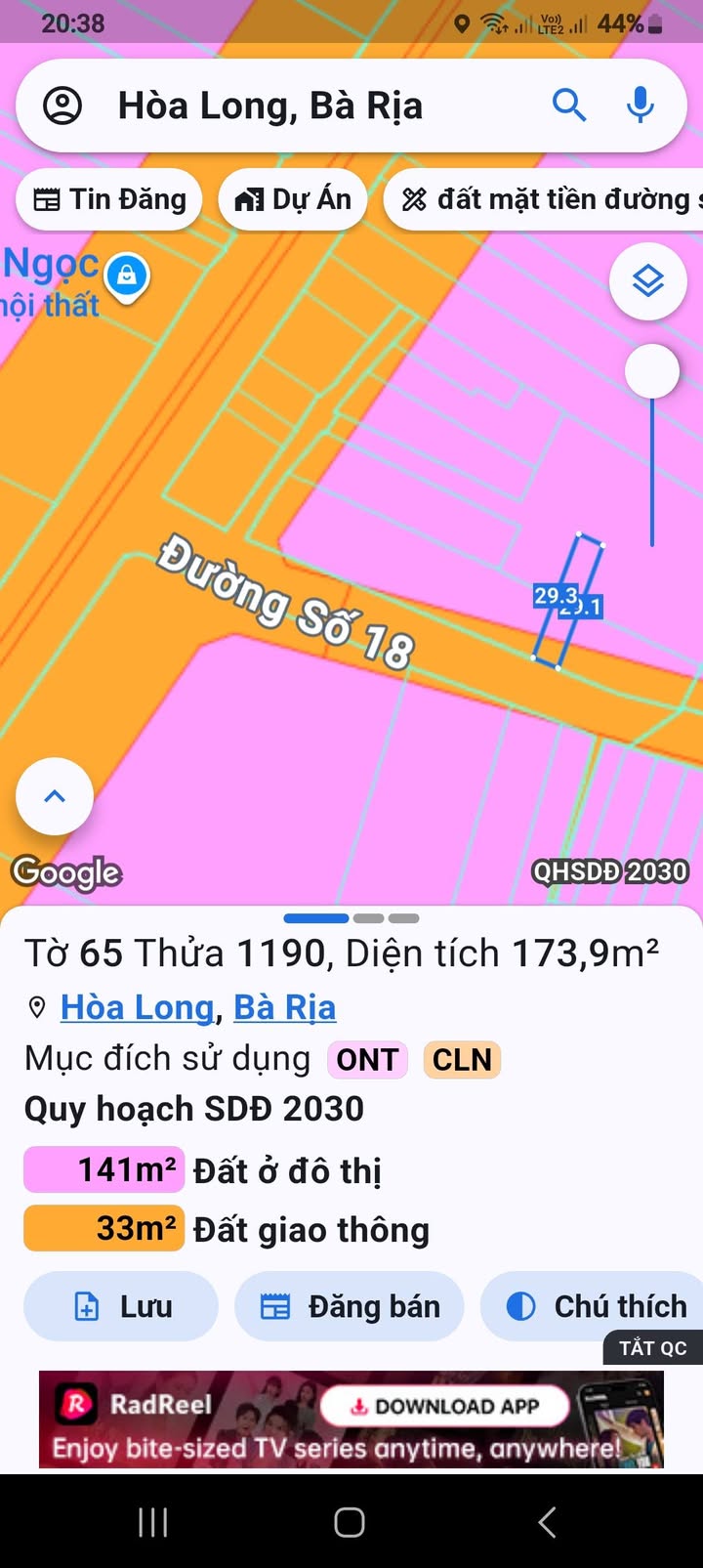 Đất nền mặt tiền đường Số 18, Hòa Long, Bà Rịa - 174m² giá 1.95 tỷ - Đầu tư sinh lời ngay!