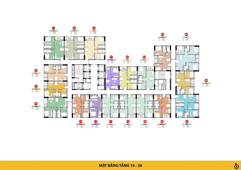 Căn hộ Bcons Avenue Dĩ An 54m² giá 2.35 tỷ - View hướng Bắc sông Đồng Nai!