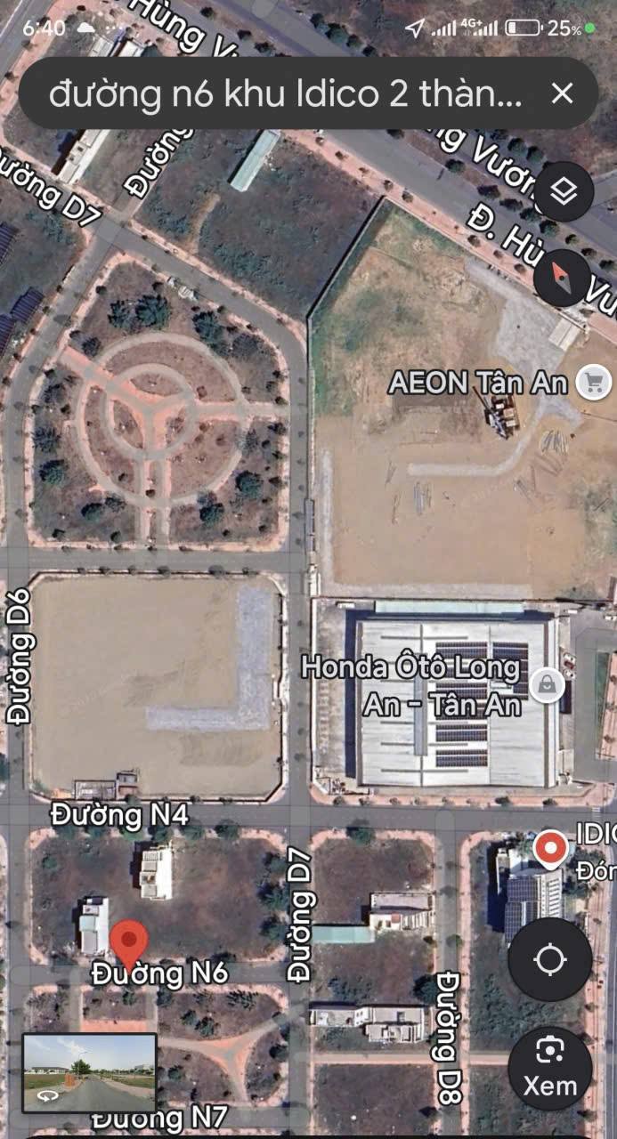 Đất nền khu Idico 2, phường 6, Tân An 132m² giá 5,3 tỷ - Đối diện công viên, gần AEON Nhật Bản!