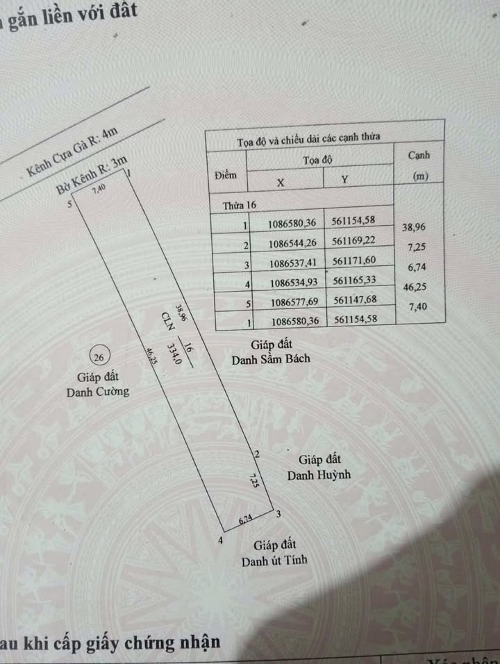 Đất nền 322m² Thị trấn Thứ Ba, An Biên - Giá chỉ 350 triệu, cơ hội vàng đầu tư!