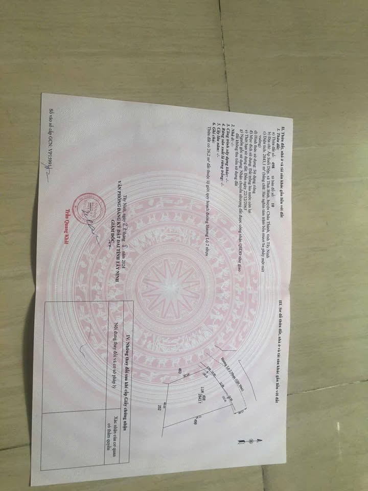 Đất nền Châu Thành Tây Ninh 3850m² giá 3 tỷ - Mặt tiền nhựa rộng rãi!