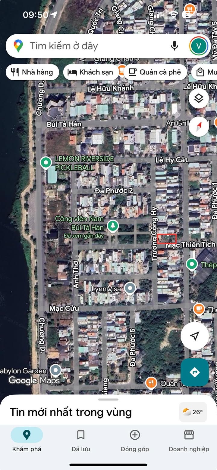 Đất nền góc 257m² đường Anh Thơ, Đà Nẵng - View công viên cực hiếm!