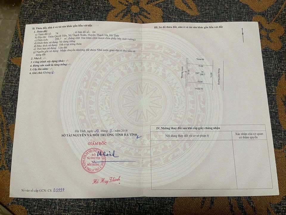 Đất nền Thạch Xuân, 300m² giá 3.3 tỷ - Cơ hội đầu tư hấp dẫn!