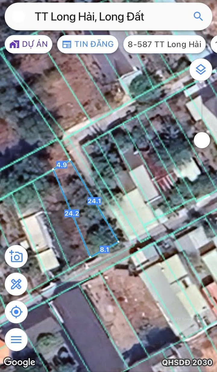 Đất nền góc 2 mặt tiền đường bê tông - TT Long Hải 156m² giá 1.99 tỷ - Diện tích lý tưởng cho đầu tư!