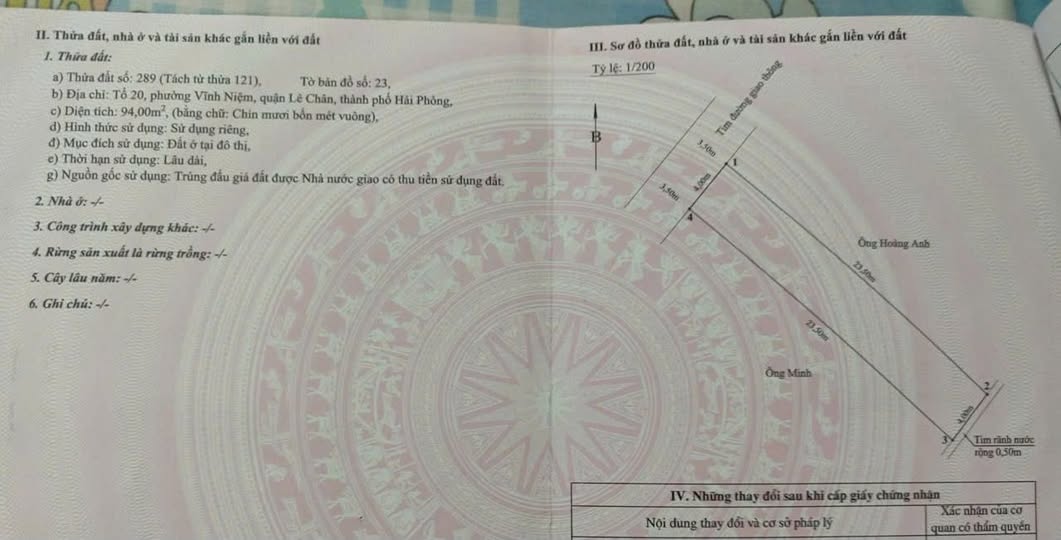 Đất nền đường Thiên Lôi, Hải Phòng 94m² giá chỉ 5.148 tỷ - Gần AEON thuận tiện!
