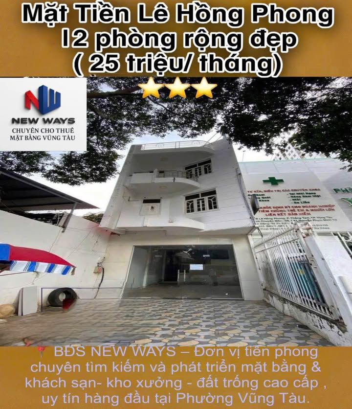 Cho thuê mặt bằng kinh doanh đường Lê Hồng Phong Vũng Tàu 121m² - Vị trí đắc địa cho mọi loại hình kinh doanh!