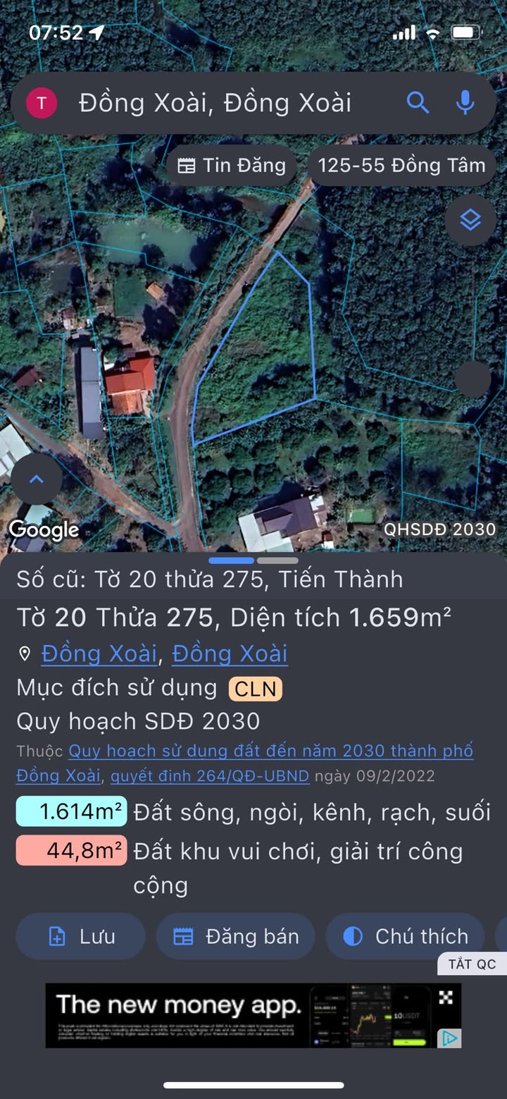 Đất nền 1.600m² mặt tiền nhựa tại Tiến Thành - Giá chỉ 1.2 tỷ!