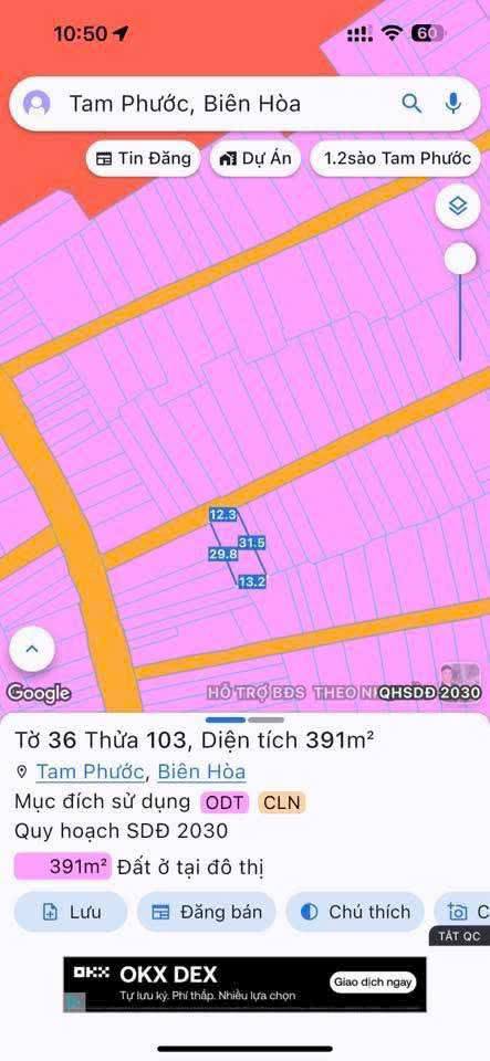 Đất nền Tam Phước - Biên Hòa 341m² giá 4.5 tỷ - Cơ hội đầu tư tuyệt vời!