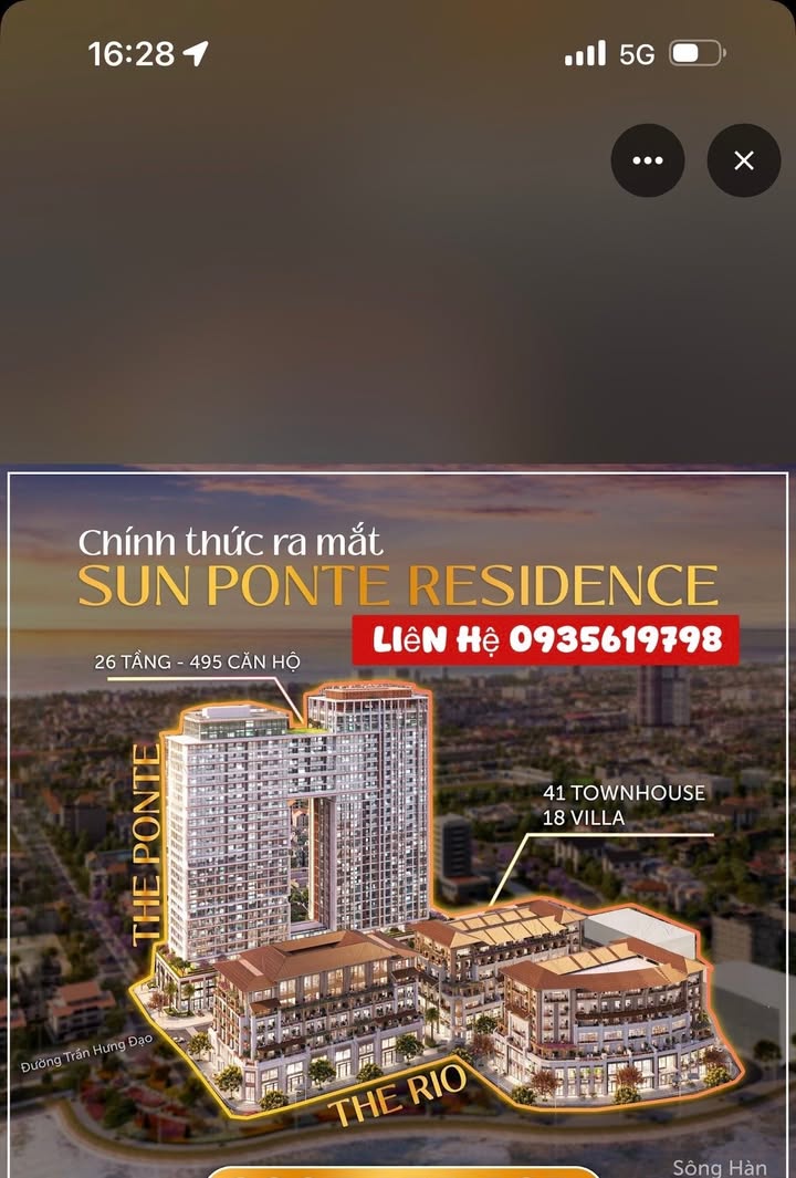 Căn hộ Sun Ponte Residence Đà Nẵng 92m² giá 9 tỷ - View cầu Rồng tuyệt đẹp!