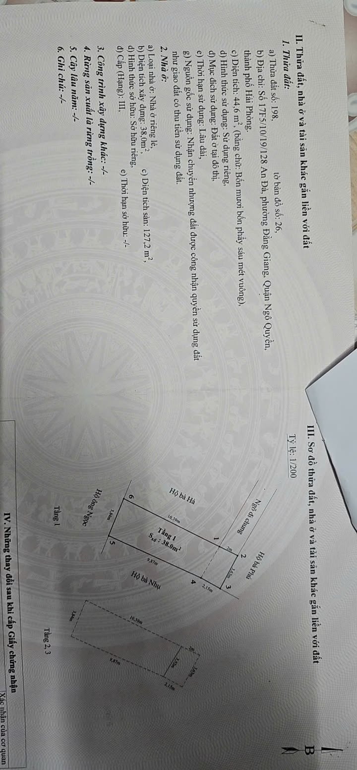 Nhà chính chủ An Đà 38m² giá 2.45 tỷ - Khu dân cư an ninh, dân trí cao!