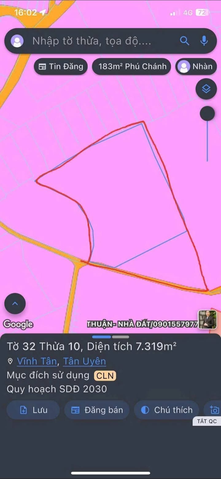 Đất nền Vĩnh Tân, Tân Uyên 9000m² giá 2.5 tỷ - Pháp lý rõ ràng, đầu tư sinh lời