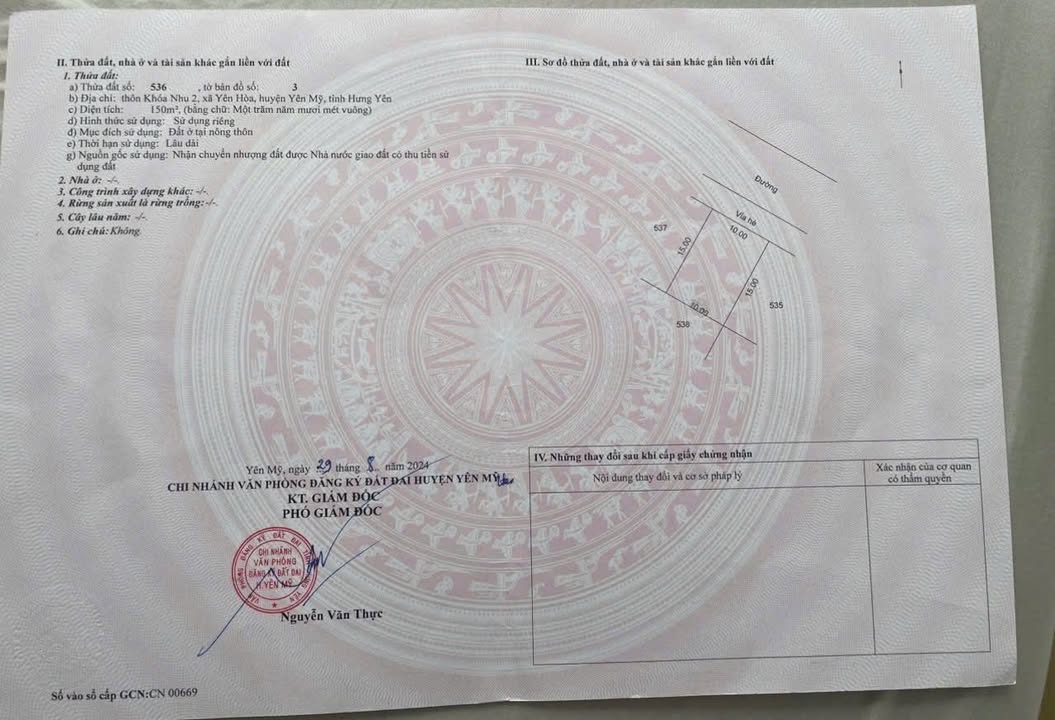 Đất nền Yên Hòa Yên Mỹ 150m² giá 4 tỷ - Đầu tư sinh lời ngay!