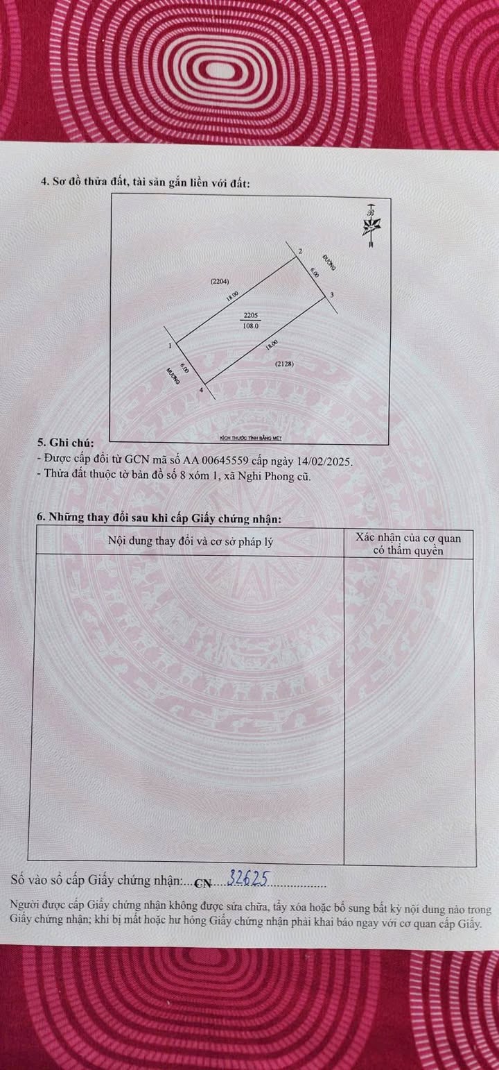 Đất đấu giá xóm 1 Nghi Phong 108m² giá 3 tỷ - Cơ hội đầu tư sinh lời!