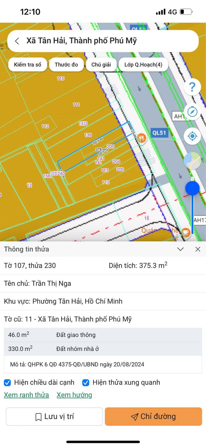 Bán đất mặt tiền Quốc lộ 51, Tân Hải, 750m² - Đầu tư sinh lời ngay!