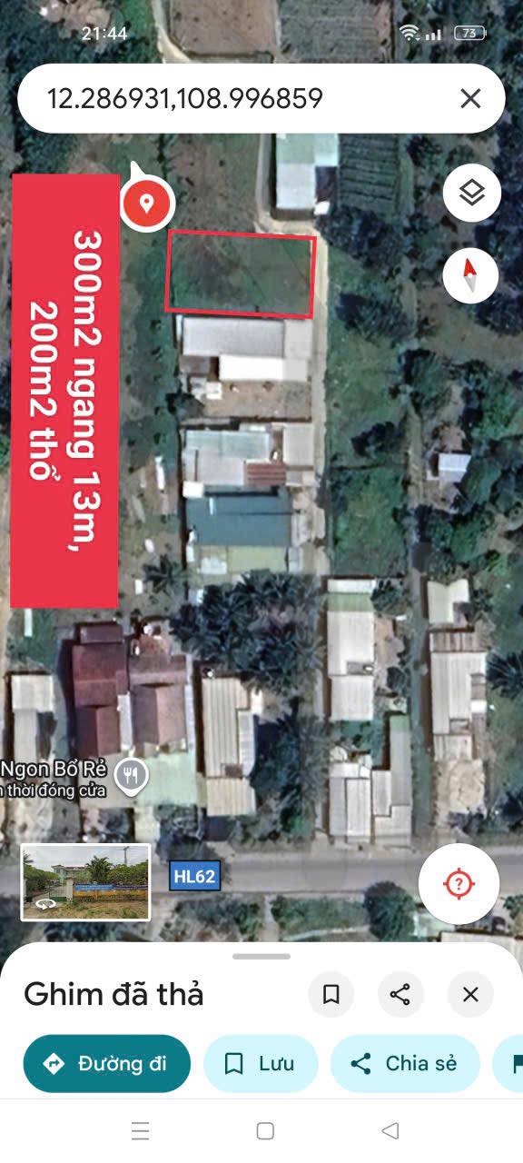 Đất thổ cư Diên Thọ, Diên Khánh 290m² giá 850 triệu - Xây dựng tự do, pháp lý rõ ràng!