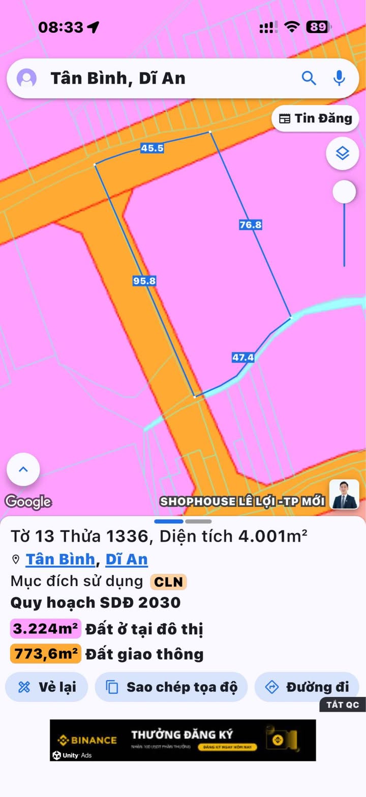 Đất Tân Bình Dĩ An 2000m² giá 22 tỷ - Đầu tư sinh lời hiệu quả!