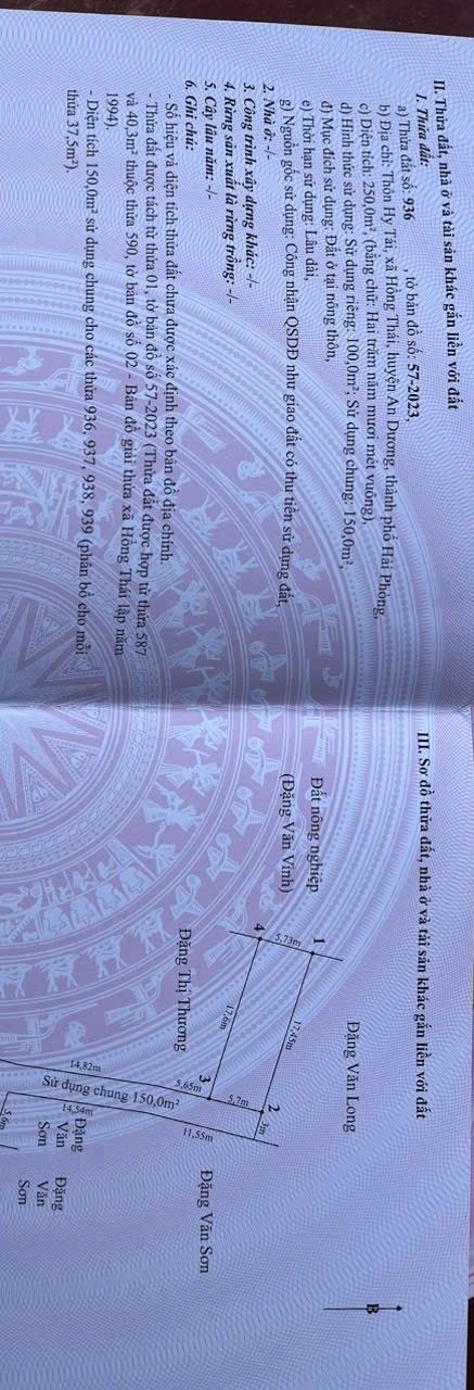 Đất nền Đồng Thái An Dương 100m² giá 1.6 tỷ - Ngõ ô tô vào tận nơi!