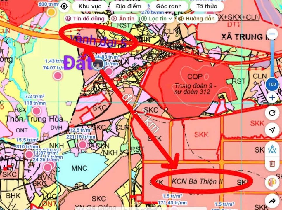 Đất nền Trung Mỹ, Bình Xuyên 96m² giá 1.4 tỷ - Đầu tư tiềm năng bên Vành Đai 5!